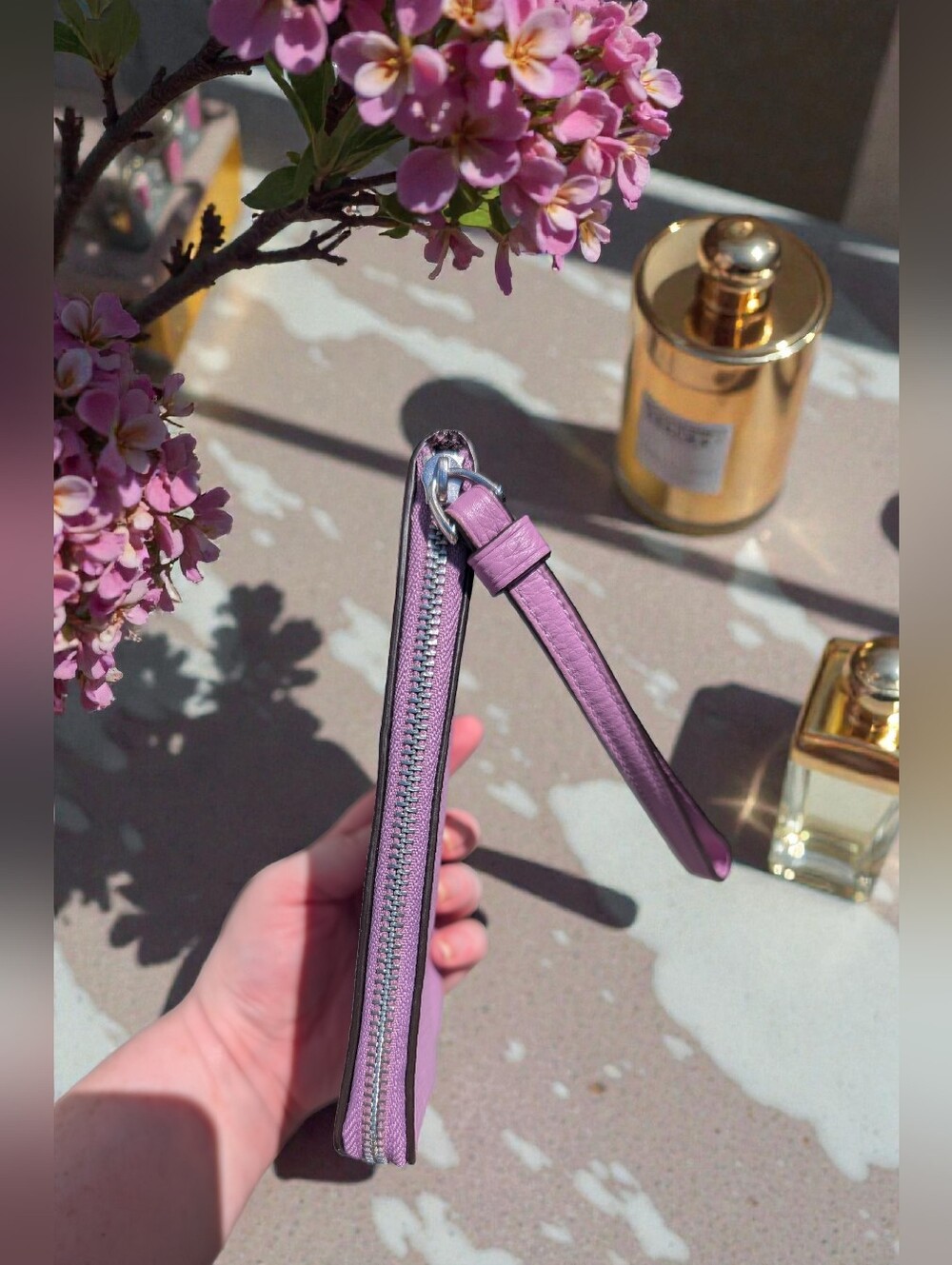 Coach Corner Zip Wristlet Violet Orchid (NWT) - Picture 3 of 6